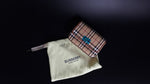 Burberry Check Leather Strap Wallet